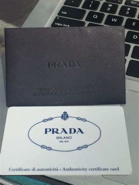 fake prada authenticity card